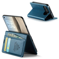 Buy Slim & Lightweight Flip Folio with 2 Card Slots, 1 Cash Slot, RFID Protection, Magnetic Closure & Wireless Charging Support for iPhone Duo - CLEO at Caseles-iPhone Duo, Black