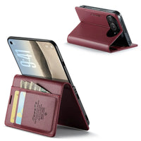 Buy Slim & Lightweight Flip Folio with 2 Card Slots, 1 Cash Slot, RFID Protection, Magnetic Closure & Wireless Charging Support for iPhone Duo - CLEO at Caseles-iPhone Duo, Black