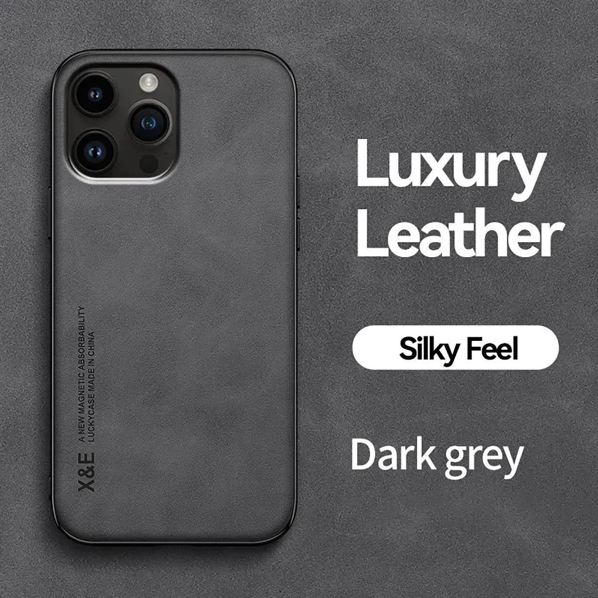 Buy Camera & Screen Protection, Shockproof Drop Protection, Precise Cutouts, Stylish Leather Case for iPhone,CORBIN at Caseles-iPhone 16 Pro Max, Carter-LightGrey