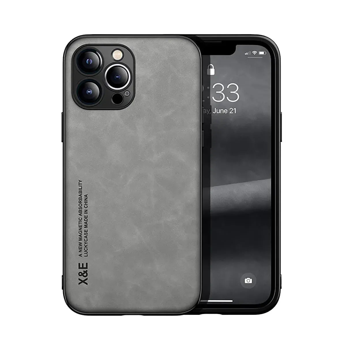 Buy Camera & Screen Protection, Shockproof Drop Protection, Precise Cutouts, Stylish Leather Case for iPhone,CORBIN at Caseles-iPhone 16 Pro Max, Carter-LightGrey
