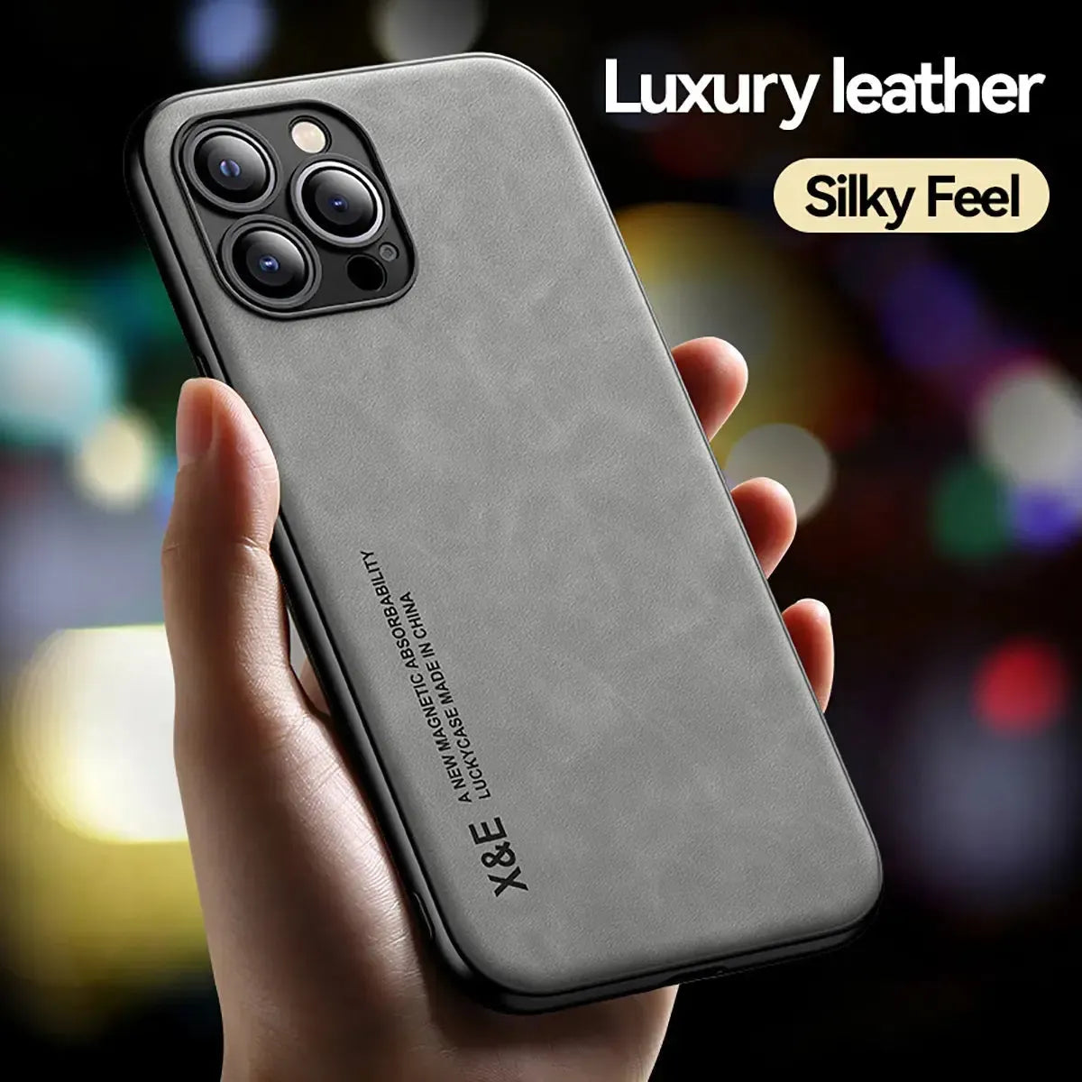 Buy Camera & Screen Protection, Shockproof Drop Protection, Precise Cutouts, Stylish Leather Case for iPhone,CORBIN at Caseles-iPhone 16 Pro Max, Carter-LightGrey