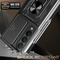 Buy Heavy Duty Case for Galaxy Z Fold, Sliding Camera Lens Cover & Ring Kickstand, Military Grade Shockproof Armor - Cole at Caseles-Samsung Galaxy Z Fold 7, Black