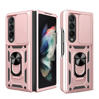 Buy Heavy Duty Case for Galaxy Z Fold, Sliding Camera Lens Cover & Ring Kickstand, Military Grade Shockproof Armor - Cole at Caseles-Samsung Galaxy Z Fold 7, Rose Gold