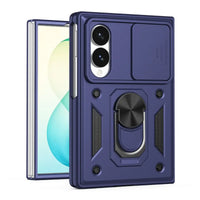 Buy Heavy Duty Case for Galaxy Z Fold, Sliding Camera Lens Cover & Ring Kickstand, Military Grade Shockproof Armor - Cole at Caseles-Samsung Galaxy Z Fold 8, Blue