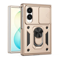 Buy Heavy Duty Case for Galaxy Z Fold, Sliding Camera Lens Cover & Ring Kickstand, Military Grade Shockproof Armor - Cole at Caseles-Samsung Galaxy Z Fold 8, Gold