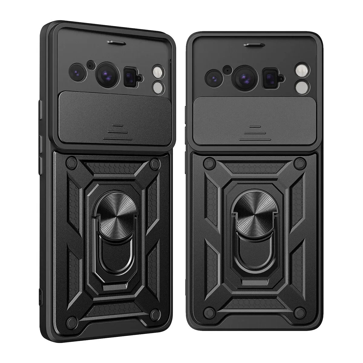 Buy Metal Heavy Duty Rugged Defender Cover For Pixel, with Built in Screen Protector, FullBody Protective Shockproof Heavy Duty Rugged Defender Cover,Colm at Caseles-Google Pixel 9 Pro XL, Black