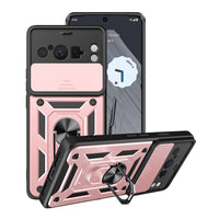 Buy Metal Heavy Duty Rugged Defender Cover For Pixel, with Built in Screen Protector, FullBody Protective Shockproof Heavy Duty Rugged Defender Cover,Colm at Caseles-Google Pixel 9 Pro XL, Rose Gold