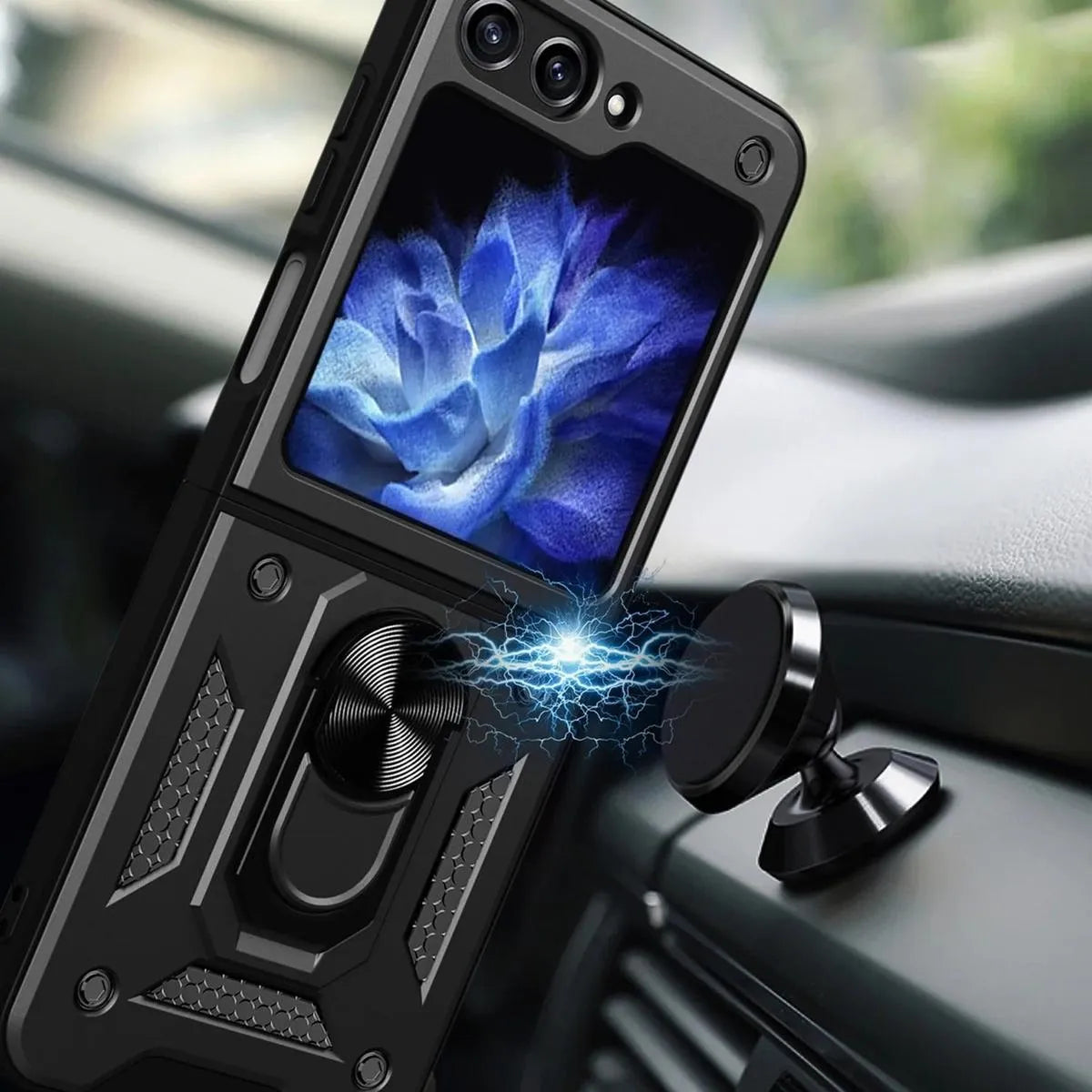 Buy Metal Heavy Duty Rugged Defender Cover For Pixel, with Built in Screen Protector, FullBody Protective Shockproof Heavy Duty Rugged Defender Cover,Colm at Caseles-Samsung Galaxy Z Fold 7, Black