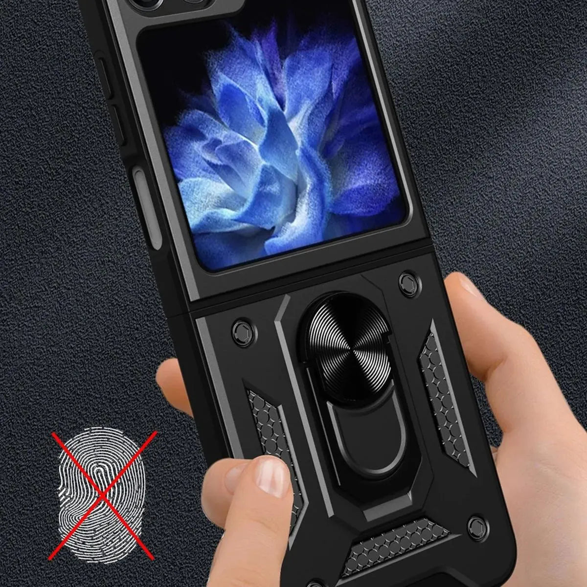 Buy Metal Heavy Duty Rugged Defender Cover For Pixel, with Built in Screen Protector, FullBody Protective Shockproof Heavy Duty Rugged Defender Cover,Colm at Caseles-Samsung Galaxy Z Fold 7, Black