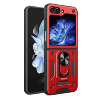 Buy Metal Heavy Duty Rugged Defender Cover For Pixel, with Built in Screen Protector, FullBody Protective Shockproof Heavy Duty Rugged Defender Cover,Colm at Caseles-Samsung Galaxy Z Fold 7, Red
