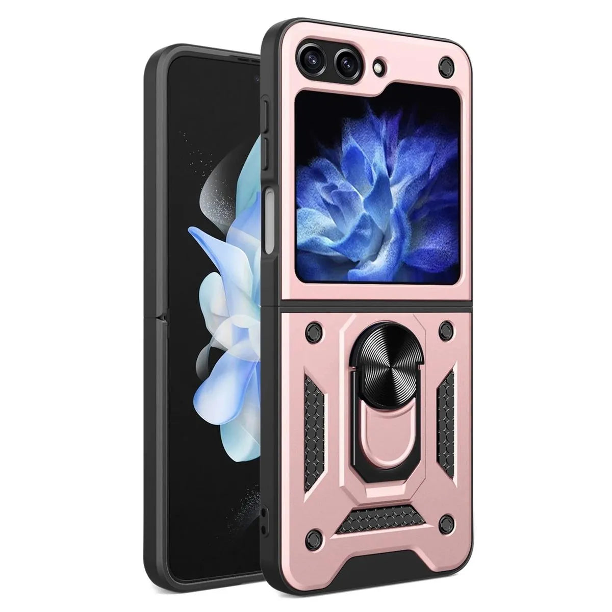 Buy Metal Heavy Duty Rugged Defender Cover For Pixel, with Built in Screen Protector, FullBody Protective Shockproof Heavy Duty Rugged Defender Cover,Colm at Caseles-Samsung Galaxy Z Fold 7, Rose Gold