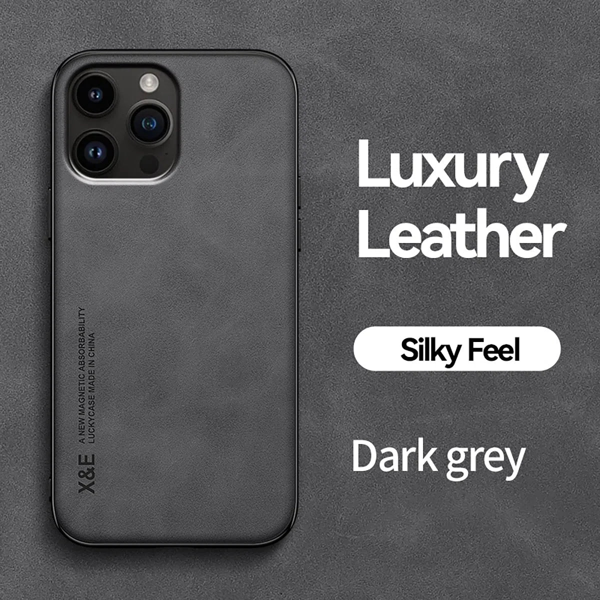 Buy Camera & Screen Protection, Shockproof Drop Protection, Precise Cutouts, Stylish Leather Case for iPhone,CORBIN at Caseles-iPhone 16 Pro Max, Carter-LightGrey