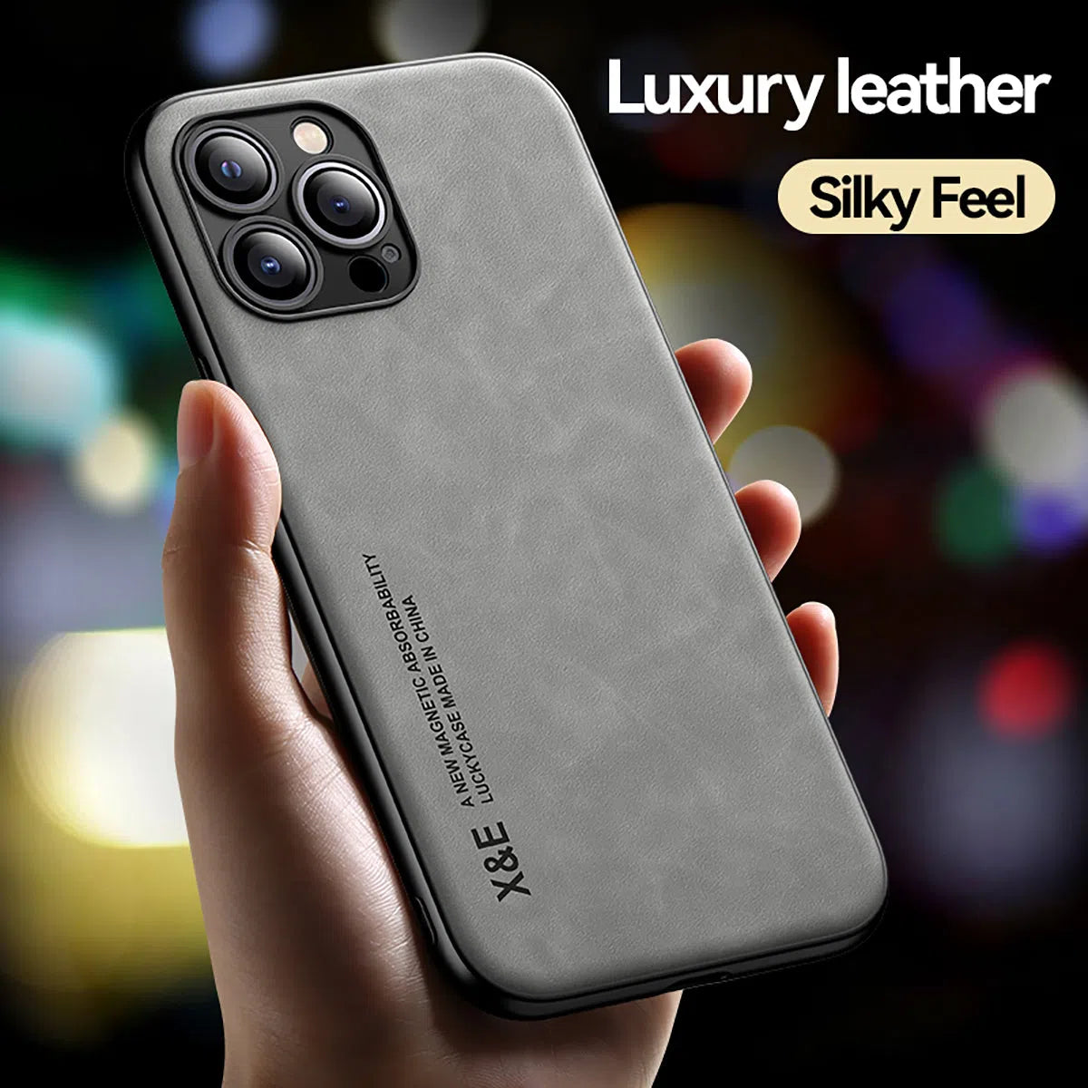 Buy Camera & Screen Protection, Shockproof Drop Protection, Precise Cutouts, Stylish Leather Case for iPhone,CORBIN at Caseles-iPhone 16 Pro Max, Carter-LightGrey
