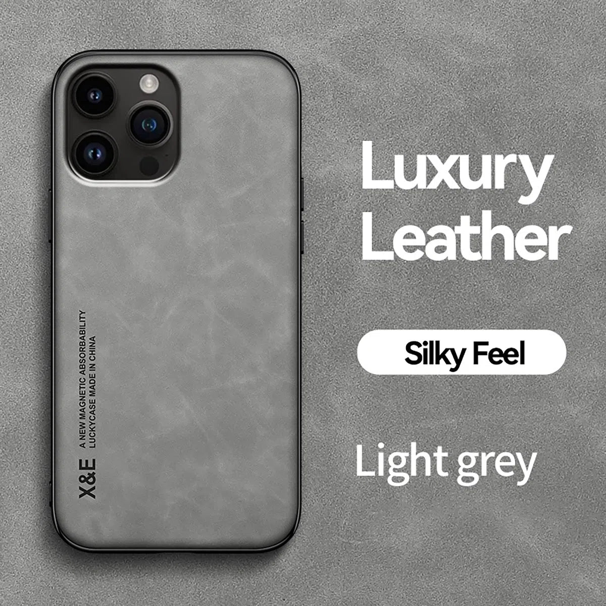 Buy Camera & Screen Protection, Shockproof Drop Protection, Precise Cutouts, Stylish Leather Case for iPhone,CORBIN at Caseles-iPhone 16 Pro Max, Carter-LightGrey
