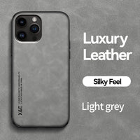 Buy Camera & Screen Protection, Shockproof Drop Protection, Precise Cutouts, Stylish Leather Case for iPhone,CORBIN at Caseles-iPhone 16 Pro Max, Carter-LightGrey