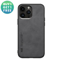 Buy Camera & Screen Protection, Shockproof Drop Protection, Precise Cutouts, Stylish Leather Case for iPhone,CORBIN at Caseles-iPhone 16 Pro Max, Carter-LightGrey