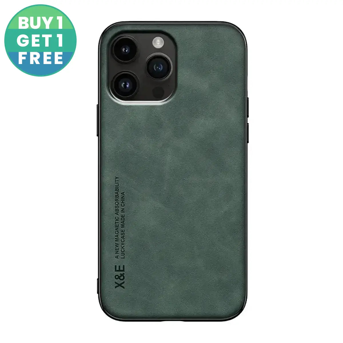 Buy Camera & Screen Protection, Shockproof Drop Protection, Precise Cutouts, Stylish Leather Case for iPhone,CORBIN at Caseles-iPhone 16 Pro Max, Carter-Green