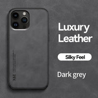 Buy Camera & Screen Protection, Shockproof Drop Protection, Precise Cutouts, Stylish Leather Case for iPhone,CORBIN at Caseles-iPhone 16 Pro Max, Carter-LightGrey