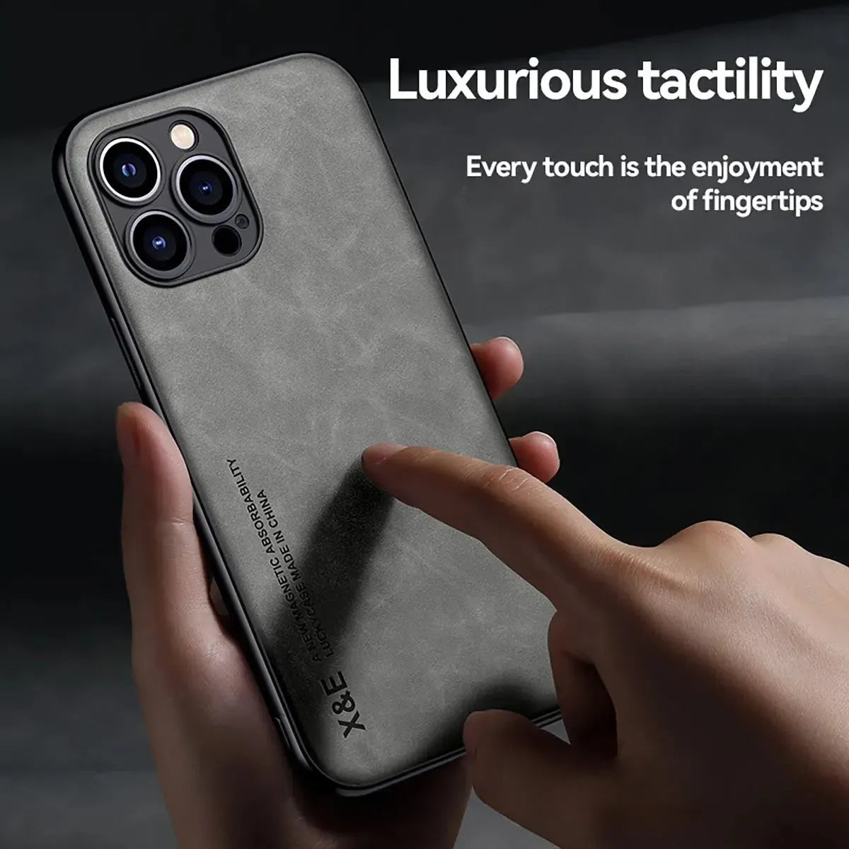 Buy Camera & Screen Protection, Shockproof Drop Protection, Precise Cutouts, Stylish Leather Case for iPhone,CORBIN at Caseles-iPhone 16 Pro Max, Carter-LightGrey