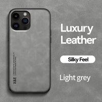 Buy Camera & Screen Protection, Shockproof Drop Protection, Precise Cutouts, Stylish Leather Case for iPhone,CORBIN at Caseles-iPhone 16 Pro Max, Carter-LightGrey