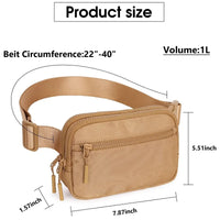 Buy 4-Pocket Fanny Packs: Lightweight Belt Bag & Crossbody Waist Pack for Travel & Sport - CROSSBODY BELT BAG at Caseles-Black, 