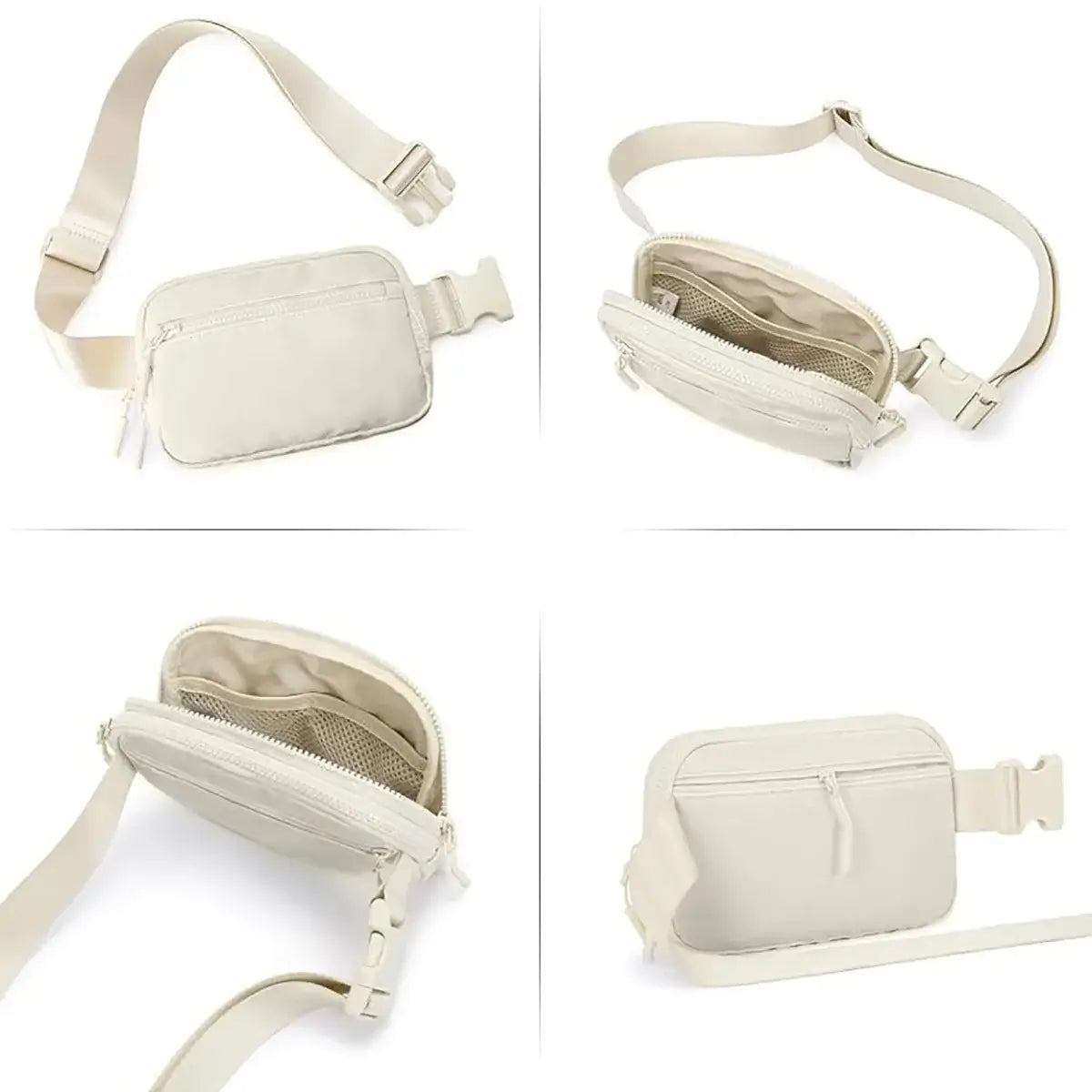 Buy 4-Pocket Fanny Packs: Lightweight Belt Bag & Crossbody Waist Pack for Travel & Sport - CROSSBODY BELT BAG at Caseles-Black, 