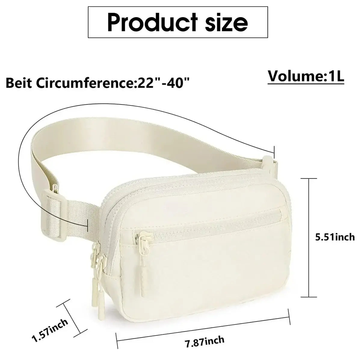 Buy 4-Pocket Fanny Packs: Lightweight Belt Bag & Crossbody Waist Pack for Travel & Sport - CROSSBODY BELT BAG at Caseles-Black, 