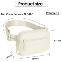 Buy 4-Pocket Fanny Packs: Lightweight Belt Bag & Crossbody Waist Pack for Travel & Sport - CROSSBODY BELT BAG at Caseles-Black, 