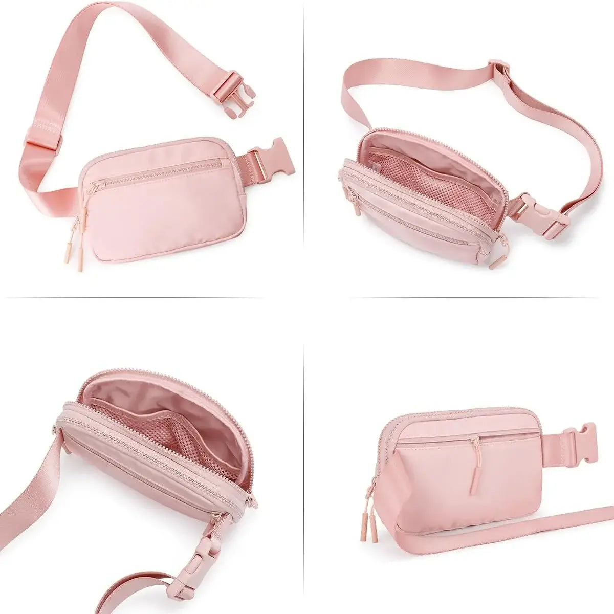 Buy 4-Pocket Fanny Packs: Lightweight Belt Bag & Crossbody Waist Pack for Travel & Sport - CROSSBODY BELT BAG at Caseles-Black, 