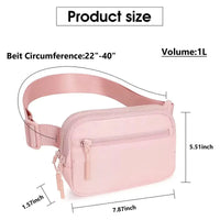 Buy 4-Pocket Fanny Packs: Lightweight Belt Bag & Crossbody Waist Pack for Travel & Sport - CROSSBODY BELT BAG at Caseles-Black, 