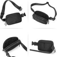 Buy 4-Pocket Fanny Packs: Lightweight Belt Bag & Crossbody Waist Pack for Travel & Sport - CROSSBODY BELT BAG at Caseles-Black, 