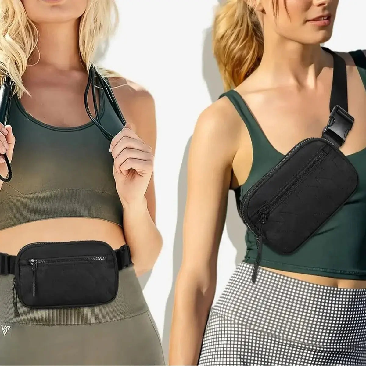 Buy 4-Pocket Fanny Packs: Lightweight Belt Bag & Crossbody Waist Pack for Travel & Sport - CROSSBODY BELT BAG at Caseles-Black, 