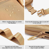 Buy 4-Pocket Fanny Packs: Lightweight Belt Bag & Crossbody Waist Pack for Travel & Sport - CROSSBODY BELT BAG at Caseles-Black, 