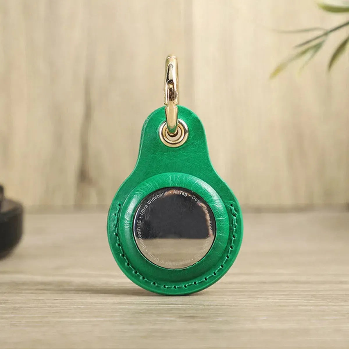 Buy Apple AirTag protective cover first layer cowhide pet anti-lost keychain positioning tracker leather case at Caseles-lea-atag-brown, 