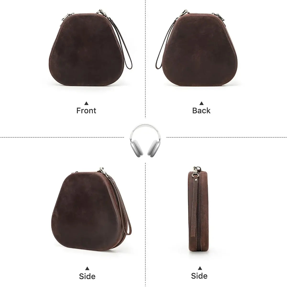 Buy AirPods Max protective case genuine leather portable Apple Bluetooth headphone case at Caseles-, 