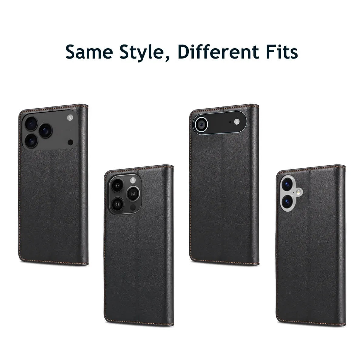 Buy Magnetic Folio Wallet Phone Case, Premium Leather, Credit Card Holder, Magnetic Closure, Flip Kickstand Shockproof Case,Daniel at Caseles-iPhone 17 Pro Max, Daniel-Black