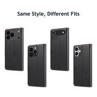 Buy Magnetic Folio Wallet Phone Case, Premium Leather, Credit Card Holder, Magnetic Closure, Flip Kickstand Shockproof Case,Daniel at Caseles-iPhone 17 Pro Max, Daniel-Black