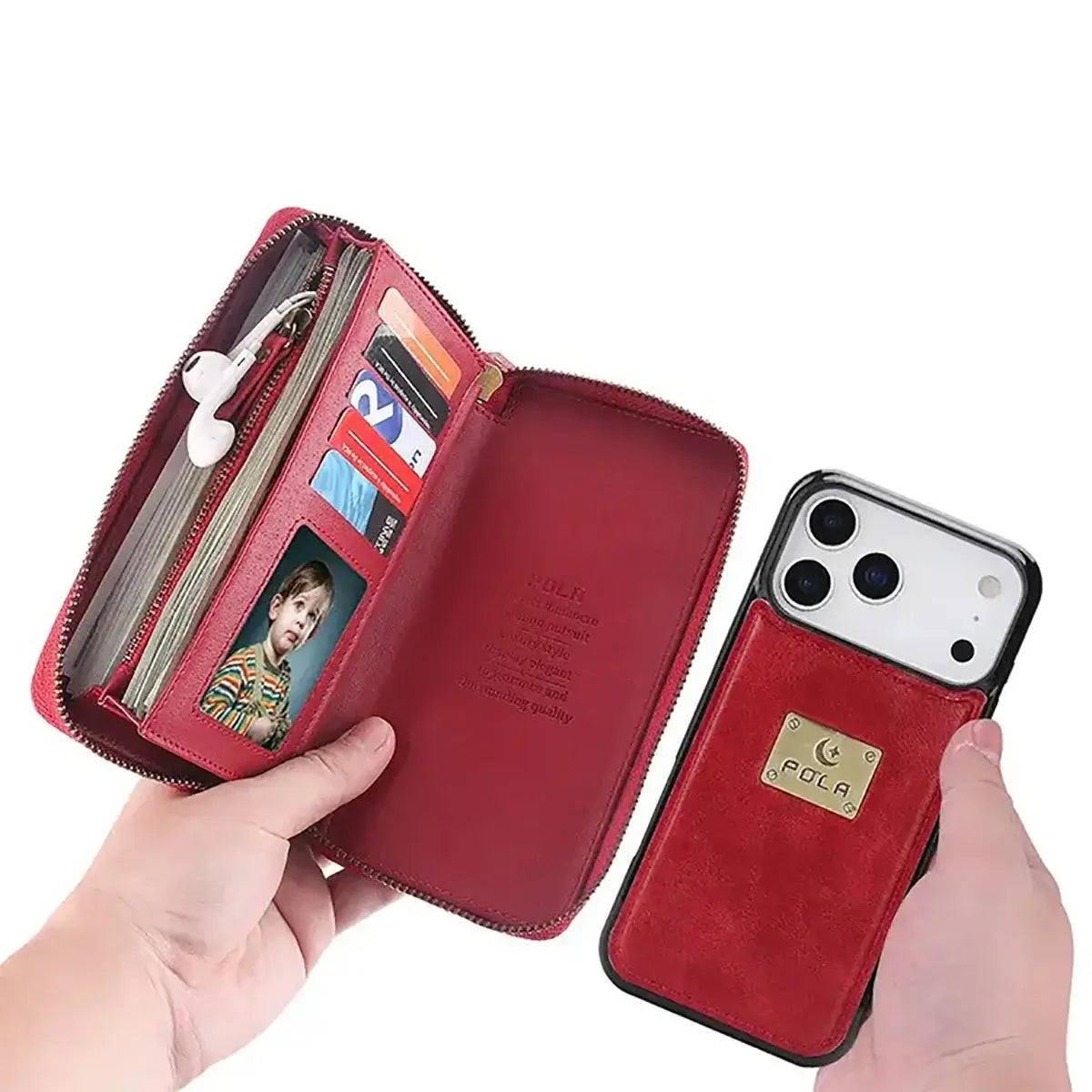 Buy Multi Functional Wallet Phone Case, 14 Card Slots 3 Purse 1 Zipper 1 Wrist Band 1 Metal Buckle, Wrist Strap Clutch Magnetic Detachable,Darell at Caseles-iPhone 17 Pro Max, Darell-Brown