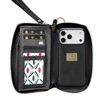 Buy Multi Functional Wallet Phone Case, 14 Card Slots 3 Purse 1 Zipper 1 Wrist Band 1 Metal Buckle, Wrist Strap Clutch Magnetic Detachable,Darell at Caseles-iPhone 17 Pro Max, Darell-Brown