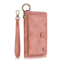 Buy Multi Functional Wallet Phone Case, 14 Card Slots 3 Purse 1 Zipper 1 Wrist Band 1 Metal Buckle, Wrist Strap Clutch Magnetic Detachable,Darell at Caseles-iPhone 17 Pro Max, Darell-Brown