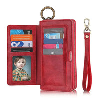 Buy Multi Functional Wallet Phone Case, 14 Card Slots 3 Purse 1 Zipper 1 Wrist Band 1 Metal Buckle, Wrist Strap Clutch Magnetic Detachable,Darell at Caseles-iPhone 17 Pro Max, Darell-Brown