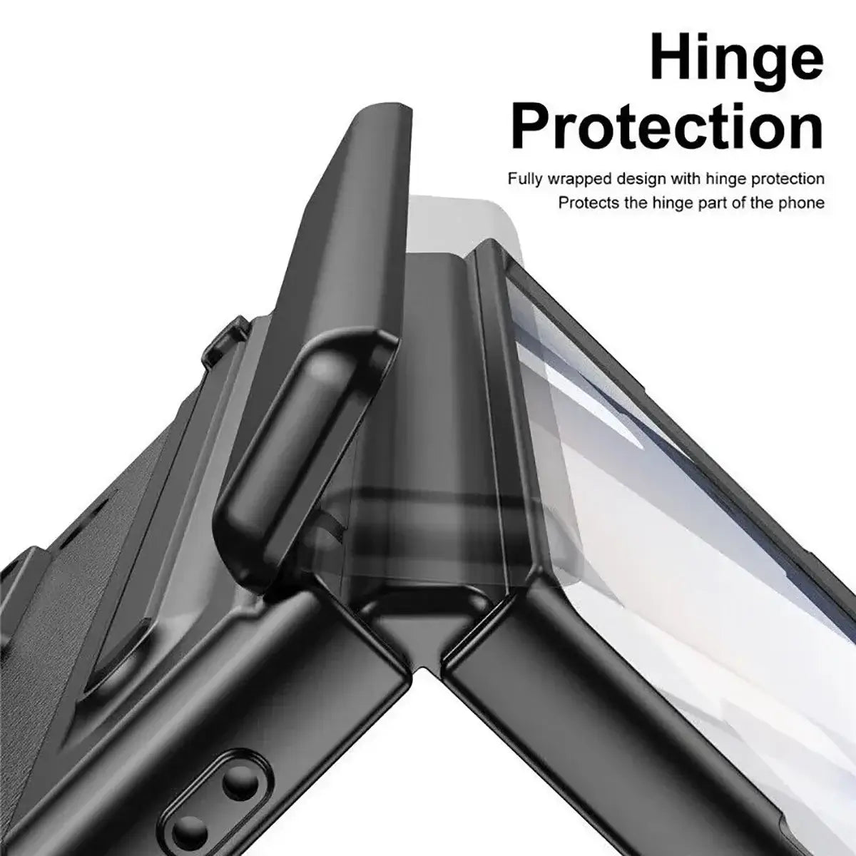 Buy Slim PU Leather Case with Built-In S-Pen Holder, Free Stylus Included, Hinge Protection & Tempered Glass - DEVON at Caseles-Samsung Galaxy Z Fold 8 Ultra, Gold