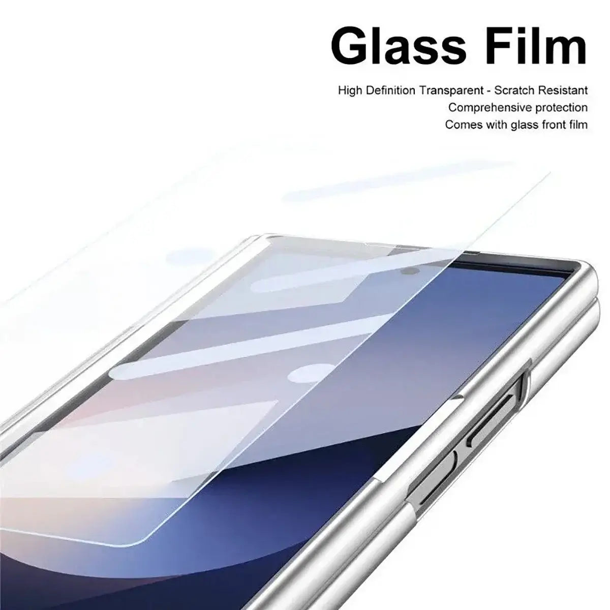 Buy Slim PU Leather Case with Built-In S-Pen Holder, Free Stylus Included, Hinge Protection & Tempered Glass - DEVON at Caseles-Samsung Galaxy Z Fold 8 Ultra, Gold