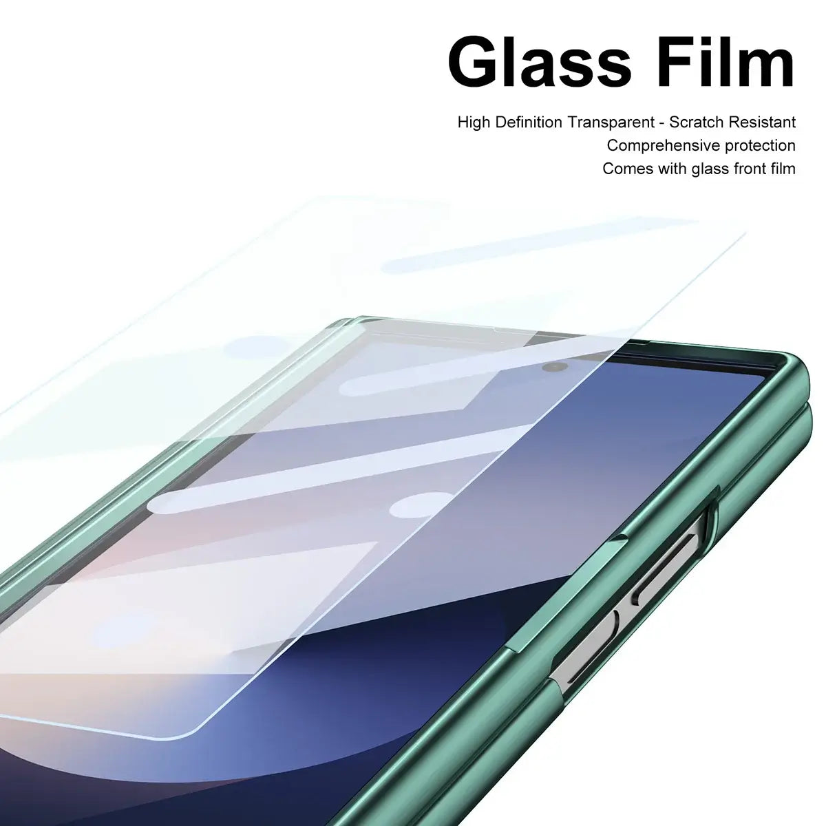 Buy Slim PU Leather Case with Built-In S-Pen Holder, Free Stylus Included, Hinge Protection & Tempered Glass - DEVON at Caseles-Samsung Galaxy Z Fold 8 Ultra, Gold