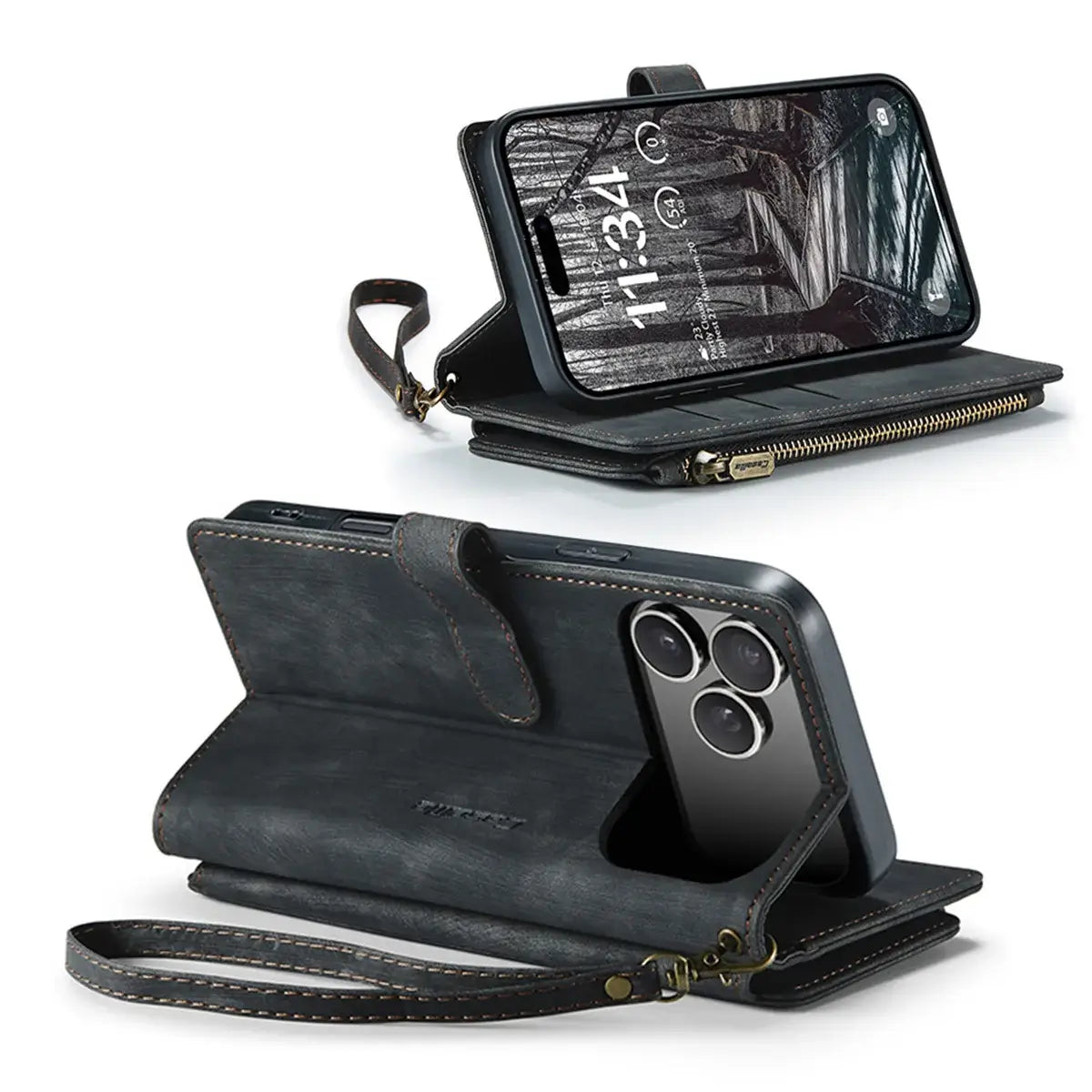 Caseles Zipper Flip Folio Wallet Phone Case, Premium Leather Cover with Card Slots Cash Pocket Magnetic Closure and Kickstand · Caseles Caseles Zipper Flip Folio Wallet Phone Case, Premium Leather Cover with Card Slots Cash Pocket Magnetic Closure and Kickstand · Caseles