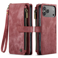 Buy Zipper Flip Folio Wallet Phone Case, Premium Leather Cover with Card Slots Cash Pocket Magnetic Closure and Kickstand,Devy at Caseles-iPhone 17 Pro Max, Khaki