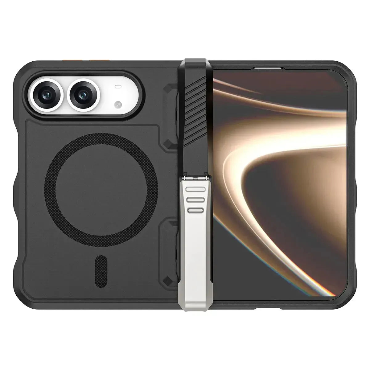 Buy Rugged MagSafe Case for iPhone Duo, with Automatic Hinge Protection & Built-in Kickstand - DEXIS at Caseles-iPhone Duo, 