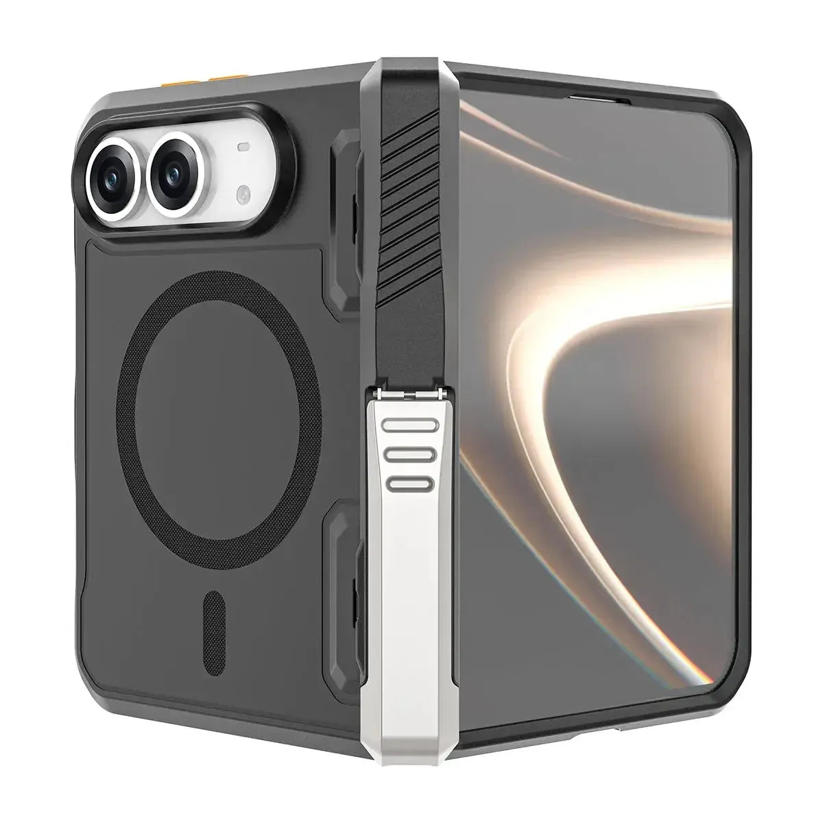 Buy Rugged MagSafe Case for iPhone Duo, with Automatic Hinge Protection & Built-in Kickstand - DEXIS at Caseles-iPhone Duo, 