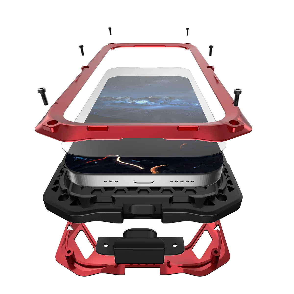 Buy Military Grade Magnetic Case for Google Pixel Series, Full-Body Armor with Screen Protector, 360° Rotatable Kickstand & Lens Guard - Drake at Caseles-Google Pixel 10 Pro XL, Black