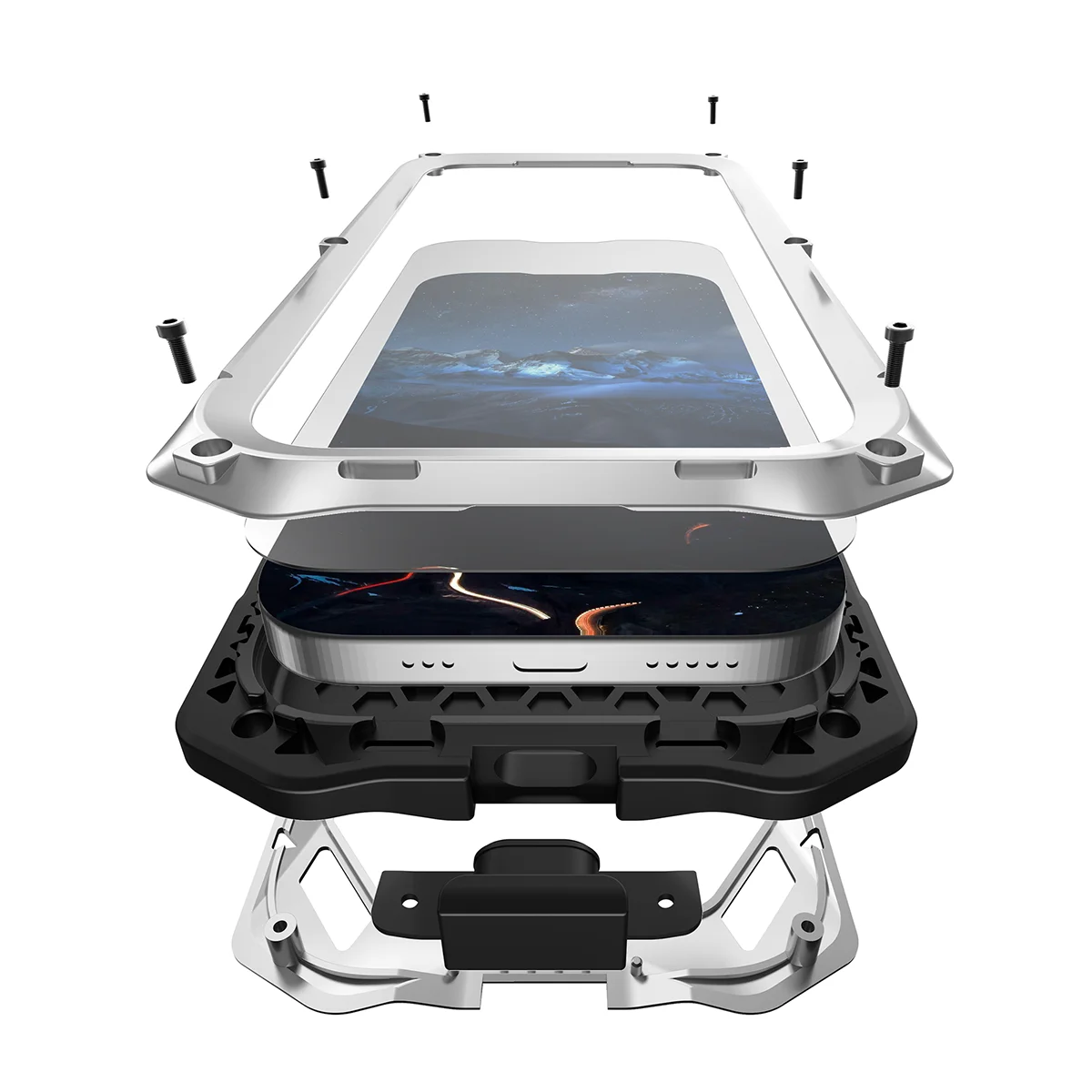 Buy Military Grade Magnetic Case for Google Pixel Series, Full-Body Armor with Screen Protector, 360° Rotatable Kickstand & Lens Guard - Drake at Caseles-Google Pixel 10 Pro XL, Black